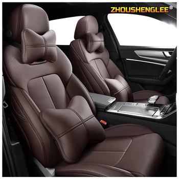 

ZHOUSHENGLEE Custom leather car seat cover For Volkswagen Passat Beetle Tuareg Tiguan Phaeton VW R36 Eos MAGOTAN Scirocco seat c