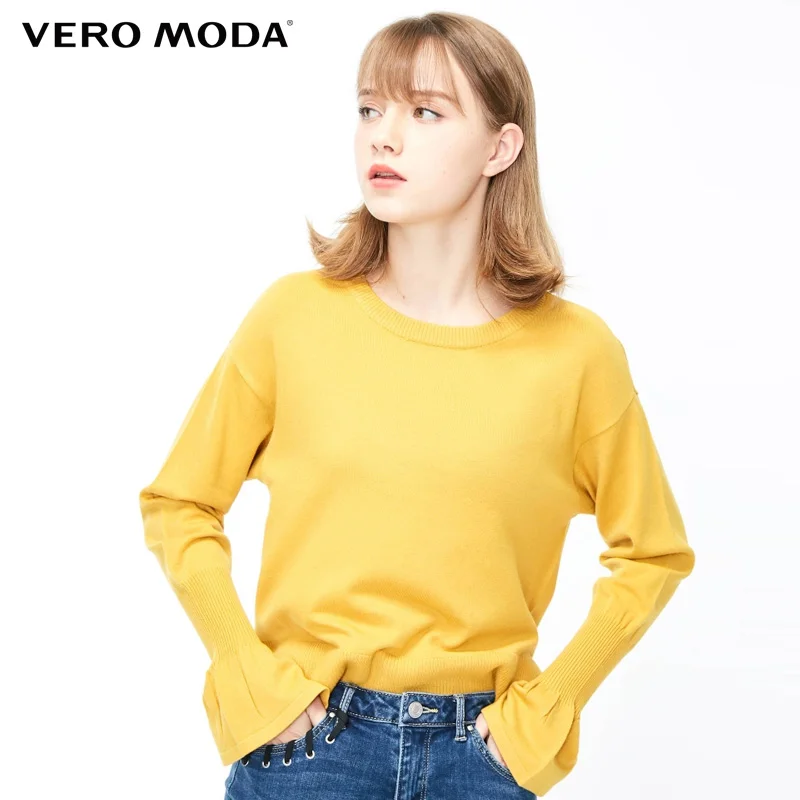 Vero Moda зимний круглый свитер с вырезом | 319124529 Женская одежда