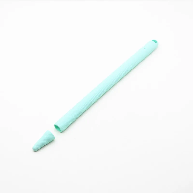 Мягкий силиконовый чехол для Apple Pencil 2-го поколения, чехол для iPad Pencil 2, крышка с наконечником, держатель для планшета, стилус, чехол - Цвета: Небесно-голубой