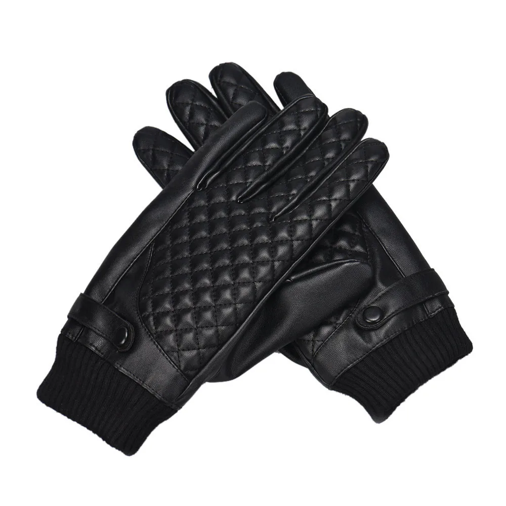 Мужские перчатки зимние модные черные перчатки высокого качества кожаные перчатки для активного отдыха мотоциклетные рукавицы зимние перчатки для мужчин