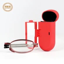 Новинка, женские высококачественные складные очки для чтения, полная оправа, Анти-усталость, металлическая оправа, очки для дальнозоркости, Чехол для очков