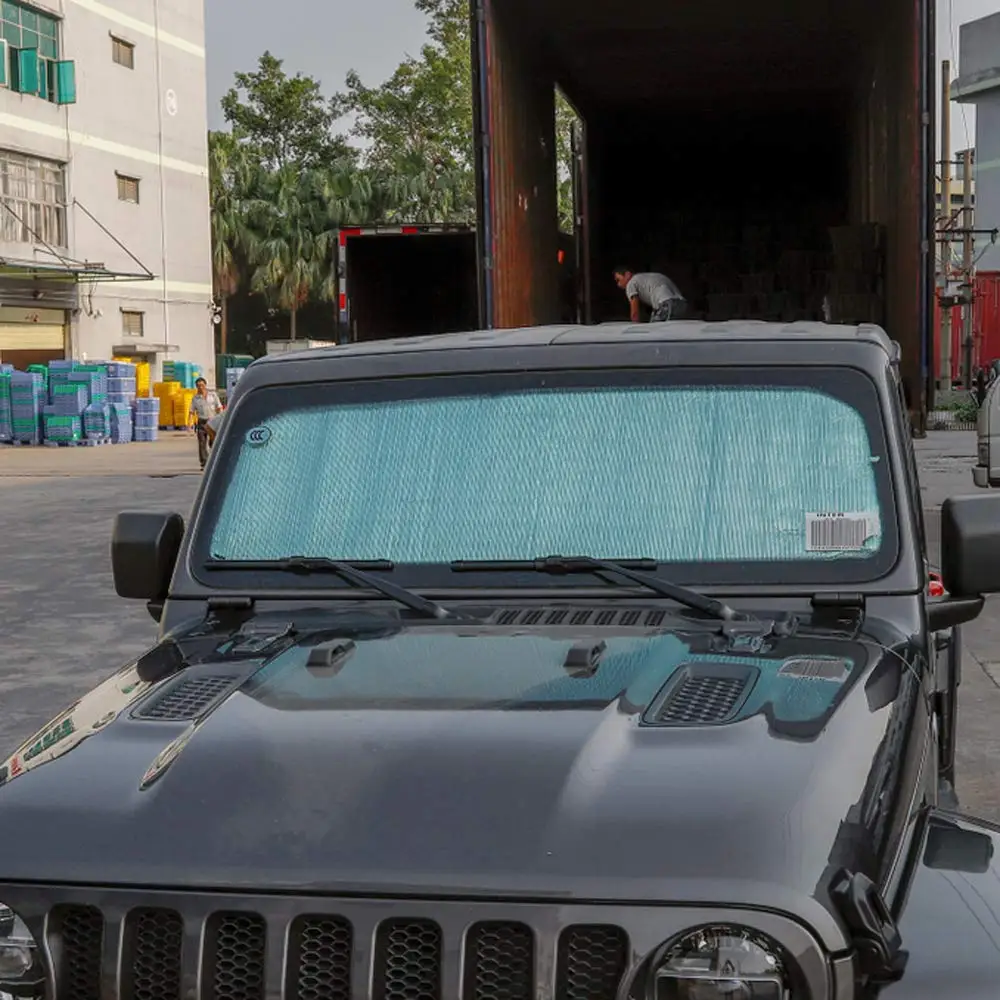Для Jeep Wrangler JL+ лобовое стекло Солнцезащитная шторка тепловой щит солнцезащитный козырек коврик логотип черепа чехол для экрана