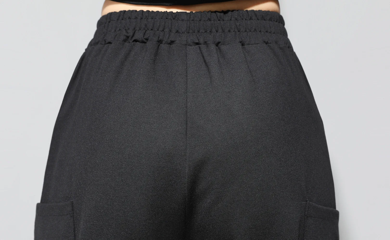 [EAM] штаны-шаровары с высокой эластичной талией, черные, на молнии, с разрезом, новые, свободные, подходят, брюки для женщин, модные, весна-осень, 1D690