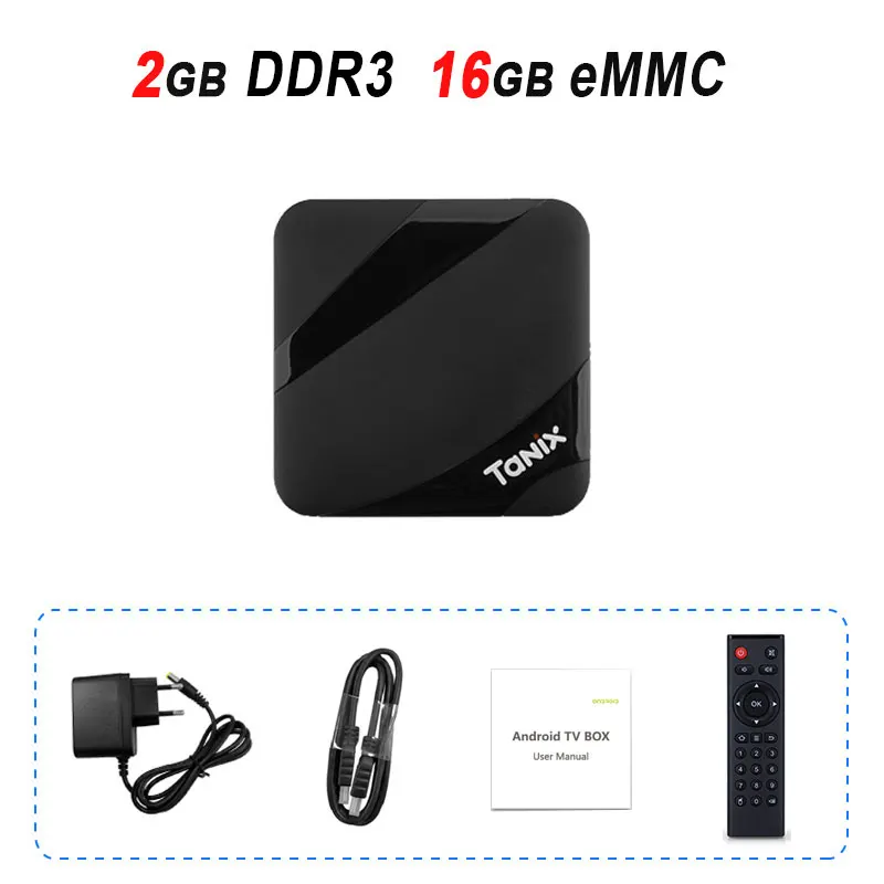 ТВ-бокс Tanix TX3 Max Smart tv Box Android 7,1 tv Box Amlogic S905W 2 ГБ DDR3 16 Гб медиаплеер H.265 4K Bluetooth 4,1 TX3max телеприставка - Цвет: 2GB 16GB