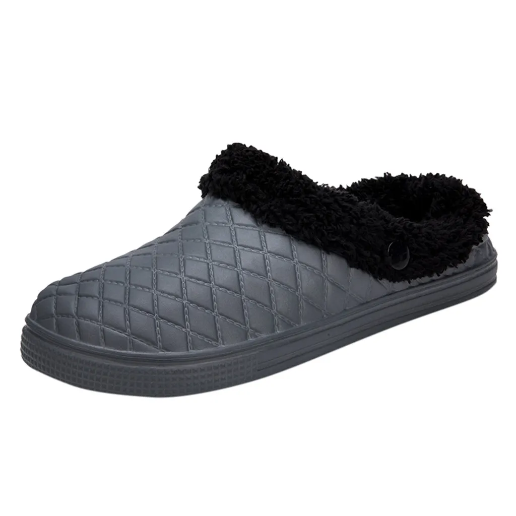 Домашняя обувь; мужские домашние тапочки; Мужская Повседневная Теплая обувь из бархата; удобные хлопковые тапочки; Chinelo; большие размеры