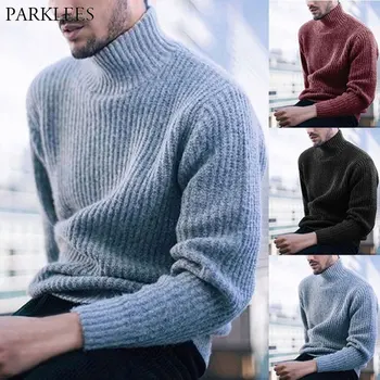 

Turtleneck Sweater Men 2020 Mens Pullover Knitwear Pull Homme Turtle Neck Knitted Male Sweaters Casual Solid Color Autumn Jumper