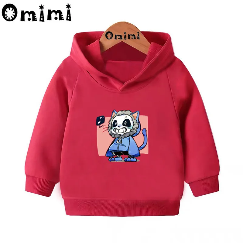 Толстовки с героями мультфильмов «Dabbing Undertale Sans»; детские толстовки с капюшоном; крутой пуловер для малышей; топы для девочек и мальчиков; осенняя одежда; KMT3053