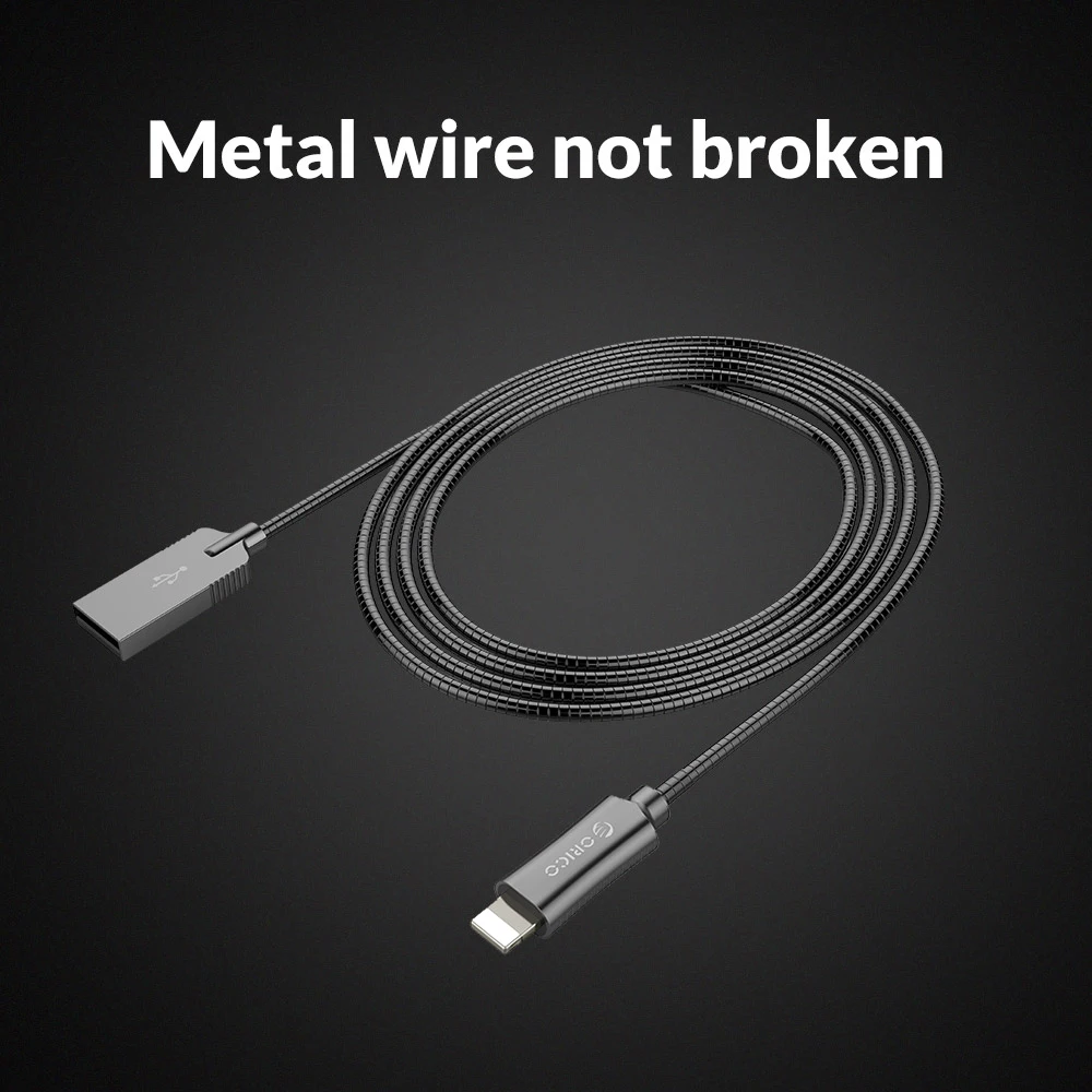 ORICO Zink-legierung Beleuchtung zu USB Kabel für iPhone 3ft 100cm 2.4A Schnelle Ladekabel für iPho