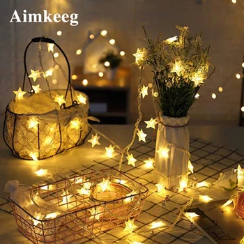 

LED Star Light String Creativity Fairy Lights Indoor Outdoor Waterproof for Haloween Christmas Wedding Home Decoration Lamp