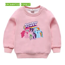 Детский свитер Осень-весна, детская одежда; свитер хлопчатобумажные, с мультипликационными персонажами Одежда для девочек из плотного бархата Детский свитер