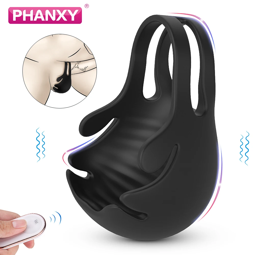 PHANXY кольцо для пениса Вибраторы мужчин Задержка эякуляции мужской мастурбатор