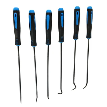 

New 6pcs/set Long Reach Hook and Pick Set O-Ring Seal Remover Soft Grip Assorted Shapes Gasket Clock Repair