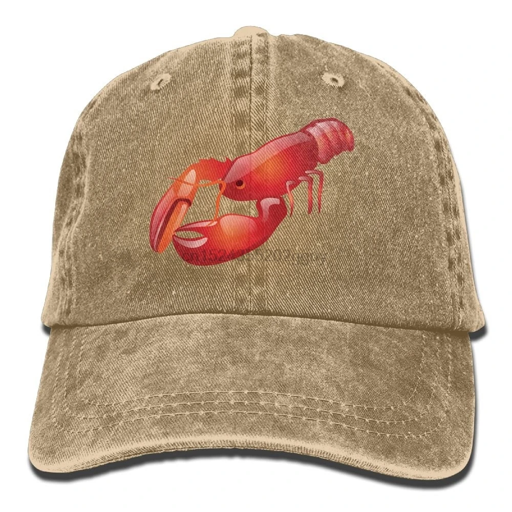 3D Crawfish Джинсовая Шляпа Регулируемая мужская стрейч бейсболки