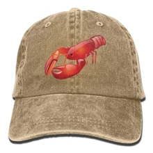 3D Crawfish Джинсовая Шляпа Регулируемая мужская стрейч бейсболки