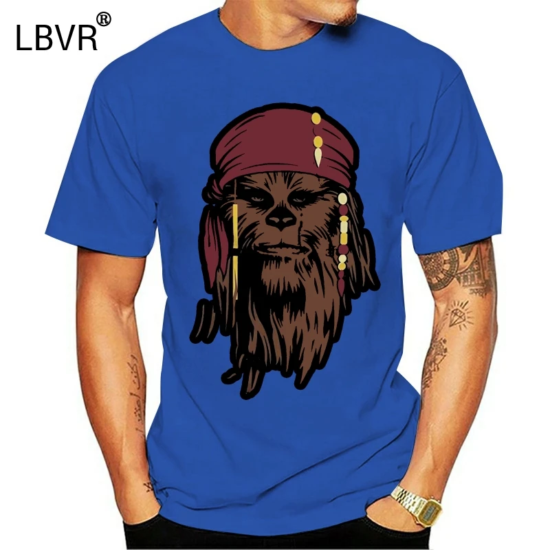 

Modern Fashion Movie Pirates The Caribbean Cool Funny Chewbacca Pattern Men's Top Tee T-Shirt