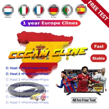 

2020 Cccam spain 1/2 year stable 7 10 Line server HD cline cccams egygold Server Europe Portugal Poland for satellite receiver