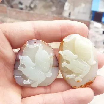 

Hand carving Jade Stones Tiger 3D Xinjiang Nephrite mineral crystals Nephrite Natural jade Pendant Mascot Best Gifts