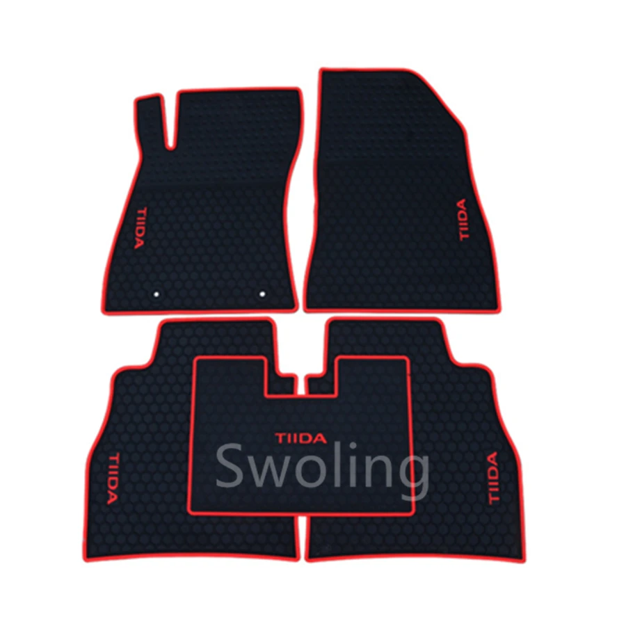 

YJ99 For Nissan Tiida 2006 2007-2018 2019 High Quality Waterproof Anti Skip Latex Durable Carpets Special Rubber Car Floor Mats