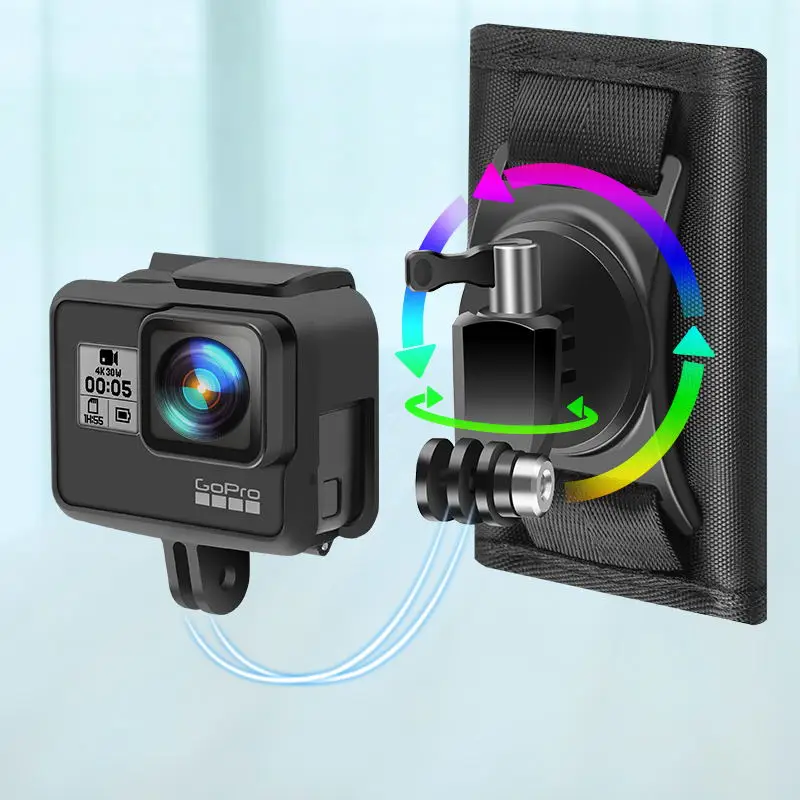 Зажим для сумки Clownfish с быстрым креплением для GoPro Hero 87 6 5 4 Xiaomi Yi 4K SJ4000/5000 Sj8 pro eken H9 R Mijia камера рюкзак зажим