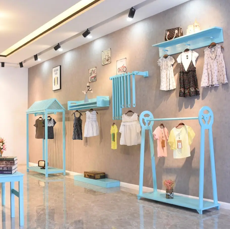 de para tienda de ropa para niños, wanghong, centro comercial, Exhibidor de pared, estante de exhibición de ropa para madres y bebés - AliExpress