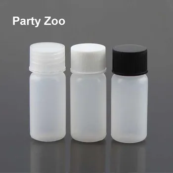 

200 X 15ml Common Sealed Top Squeeze Soft Cosmetic Sample Bottle 1/2OZ Black/White/Clear Lid