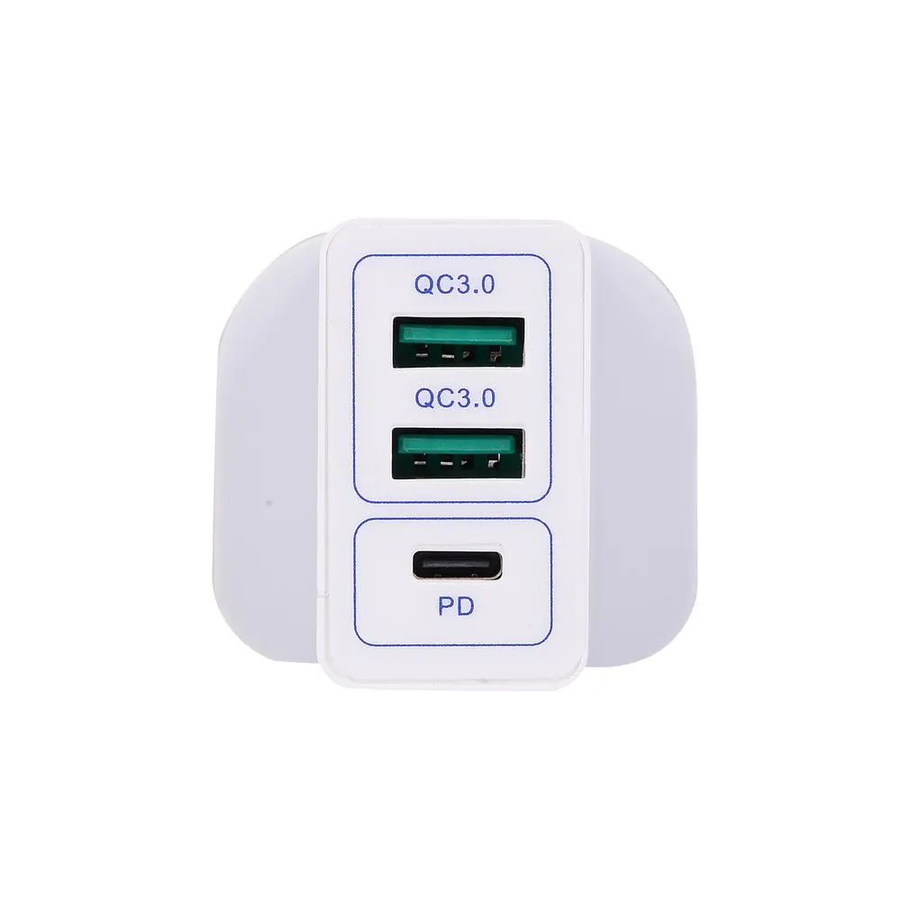 Двойное QC3.0+ PD быстрое зарядное устройство PD зарядное устройство для мобильного телефона QC 3,0 Быстрая Зарядка адаптер питания для Apple для huawei 3 usb зарядная головка