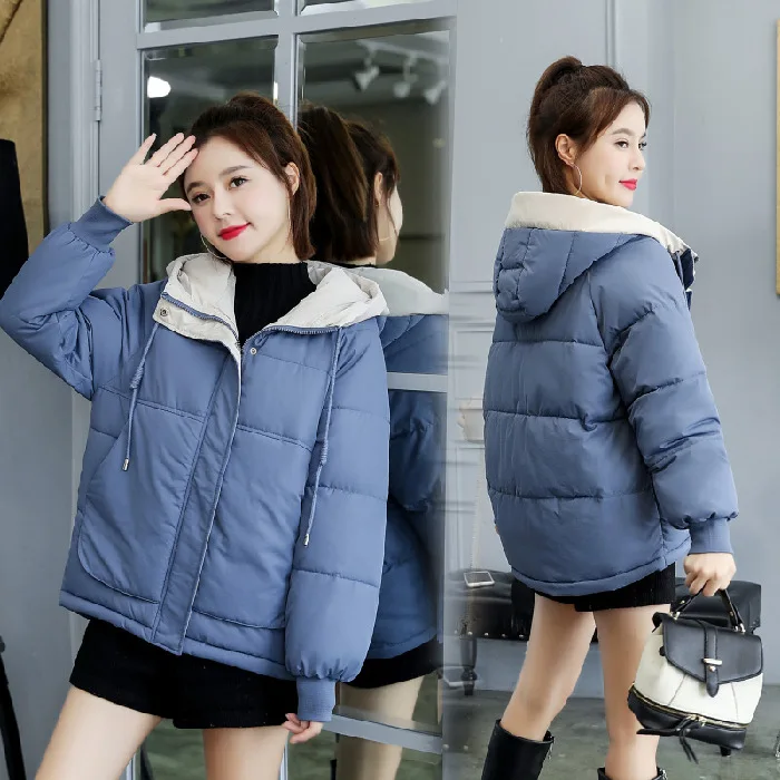 

Photo Shoot 19 Winter New Style down Jacket Women's Short Cotton-padded Jacket INS down Coat Students Korean-style Loose Cotton