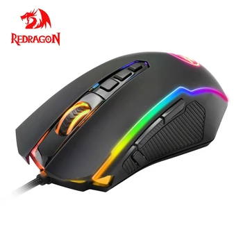 

Redragon Ranger M910 RGB USB Gaming Mouse Wired 12400 DPI 10 Buttons Ergonomic For Desktop Computer Programmable Mice PC Gamer