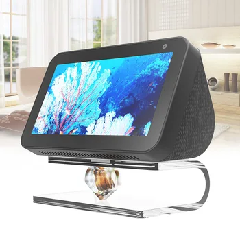 

Home Decor Table Top Magnetic Stable Fully Acrylic Transparent Mount Space Saving Anti Slip Audio Stand For Amazon Echo Show 5