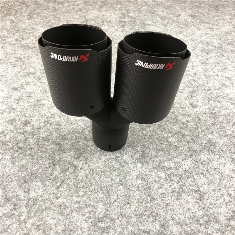 1 шт. Автомобильная выхлопная труба Y Стиль Akrapovic матовый карбоновый выхлопной двойной конец трубы авто Универсальные выхлопные наконечники