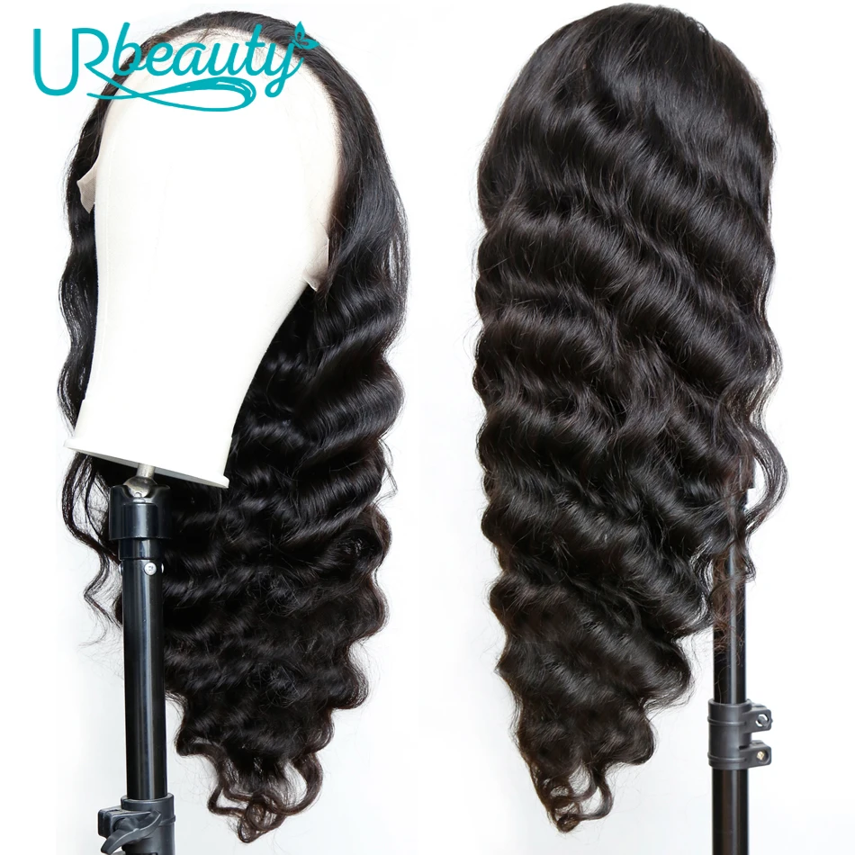 

Loose Deep Wave 13X4 Lace Wig Brazilian Human Hair Wigs Medium Brown Lace Wig Non-Remy Natural Black Hair Wholesale Vendor