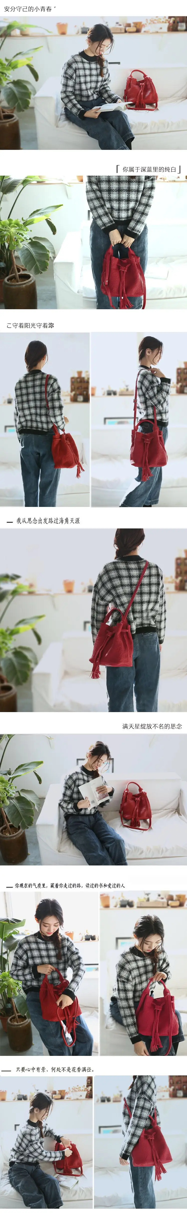 Vendange модная многоцелевая Мужская тотализаторов drawstring простой пояса из натуральной кожи для женщин сумка 2541
