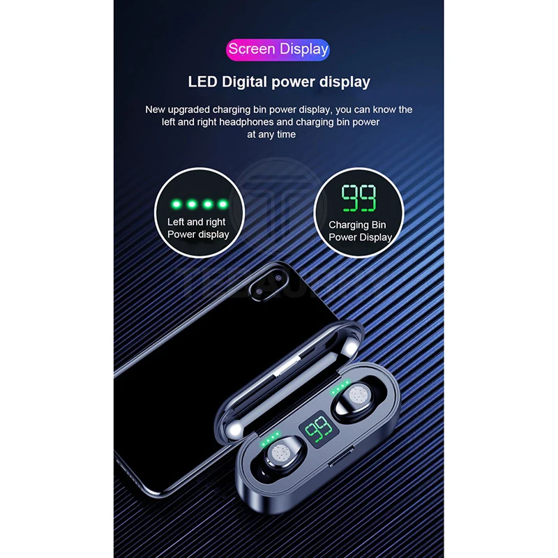 Для TWS V5.0 bluetooth-гарнитура беспроводные наушники для Android мобильного телефона планшета ПК бега спорта