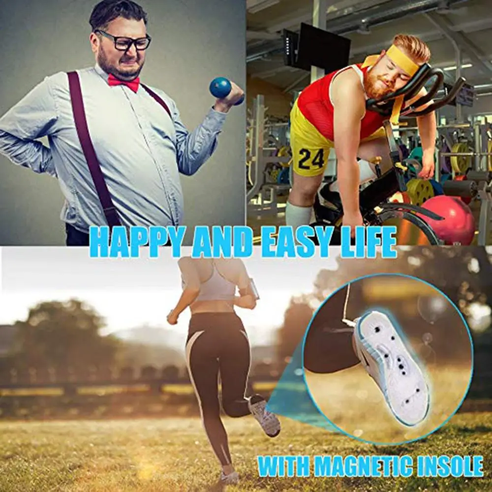 Magnetic PVC Insoles Breathable Light Weight Loss Insoles Health Care Multi-function Massage Treatment Adjustment Care Insoles