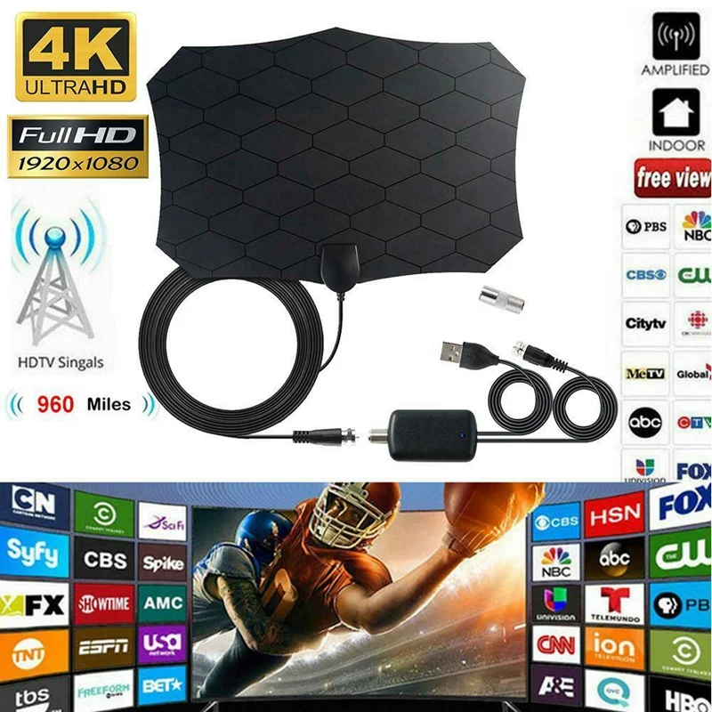 240 Miles Range Indoor Antenna TV Digital Antena Digital Indoor HDTV 1080P