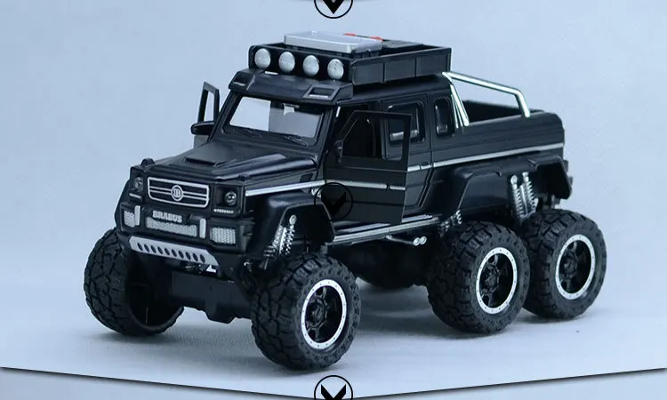 1:32 автомобиль с высокой имитацией сплава BEN AMG G63 6X6 пикап Внедорожник внедорожный автомобиль оттягивающий модель литые Автомобили детские игрушки - Цвет: VB32365B no box