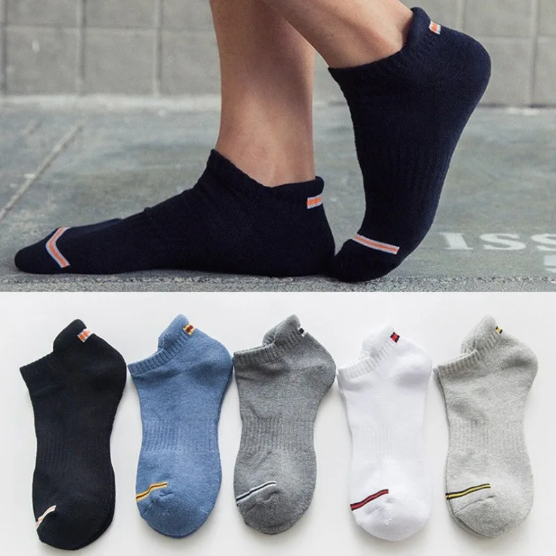 New Spring And Summer Fashion Men's Invisible Sports Boat Socks Solid Color Breathable Cotton All-match Short Носки Мужские |