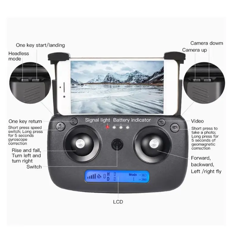 SG906 RC Дрон GPS wifi FPV оптический поток 4K камера авто возврат Квадрокоптер полета с функцией поиска самолетов