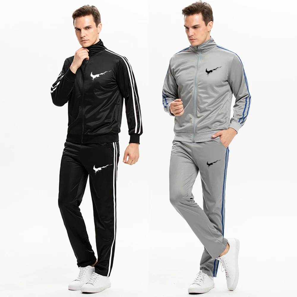 

Tracksuits Mens Set 2019 Autumn New Sportswear Men Long Sleeve Sweatshirt+Pants Sporting Suit Printed Brand Sweatsuit 2pcs set