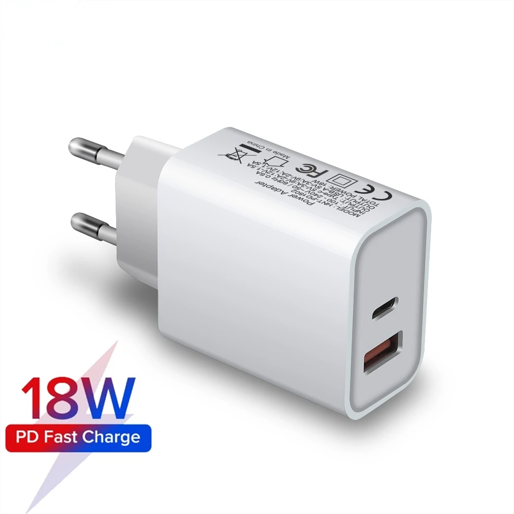 18w Pd Qc3.0 Snel Opladen Type C Quick Charge 3.0 Us Adapter Dual Usb Charger Iphone 12 11 Pro Max Se 2 Xs Xr 8 7 Ipad - Mobile Phone Chargers - AliExpress