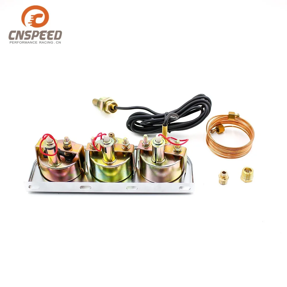 

12V Car Modified Triple Combination Current/Water Temperature/Oil Pressure Instrument Mechanical shin biao Automobile Instrument