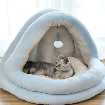 

Super Soft Triple-cornered Dog Bed House Warm Winter Puppy Cat Sleeping Mattress Cat Small Medium Dog Pet Supplies