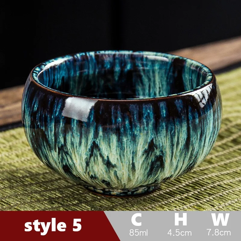 85ml Tea Set Teaware  Tea Set Cup Ceramic Chinese Style Tea Cup Set  Gongfu Tea Set  Colorful Glazed Tea Set