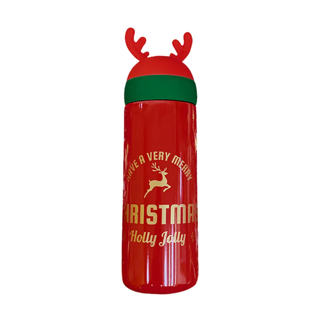 330 мл Рождественская вакуумная колба из нержавеющей стали, бутылка для воды, кофейная кружка для путешествий на открытом воздухе, рождественский подарок, кружка, милые Рога лося, A301010