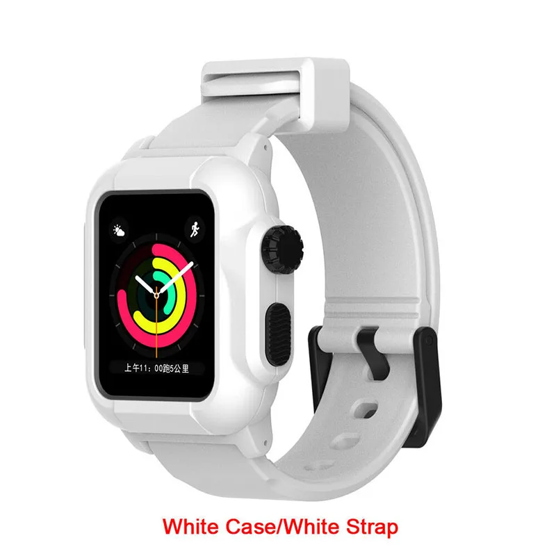 Ремешок для Apple Watch 42 мм силиконовый водонепроницаемый сменный ремешок для часов чехол для Apple Watch iWatch Series 3 2