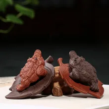 Китайский Исин фиолетовый глина кунг-фу чай Домашние животные ZiSha ручной работы золотой жаба чай Домашние животные Чай Аксессуары