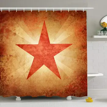 

Shower Curtain Set with Hooks 72x78 Star Cover Russia Page Russian History Wall Socialism On Vintage Textures Socialist Canvas