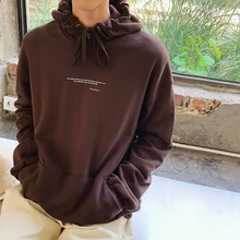 2019 Spring And Autumn Men's New Casual Letter Printing Hood Long-sleeved Hoodies Loose Temperament Trend Cotton Harajuku