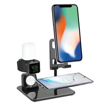 

4 In 1 Wireless Charging Stand 10W Qi Fast Charger Dock Station 2 USB For Apple Watch 5 4 3 2 1 IPhone 11 X XS XR 8 Airpods Pro