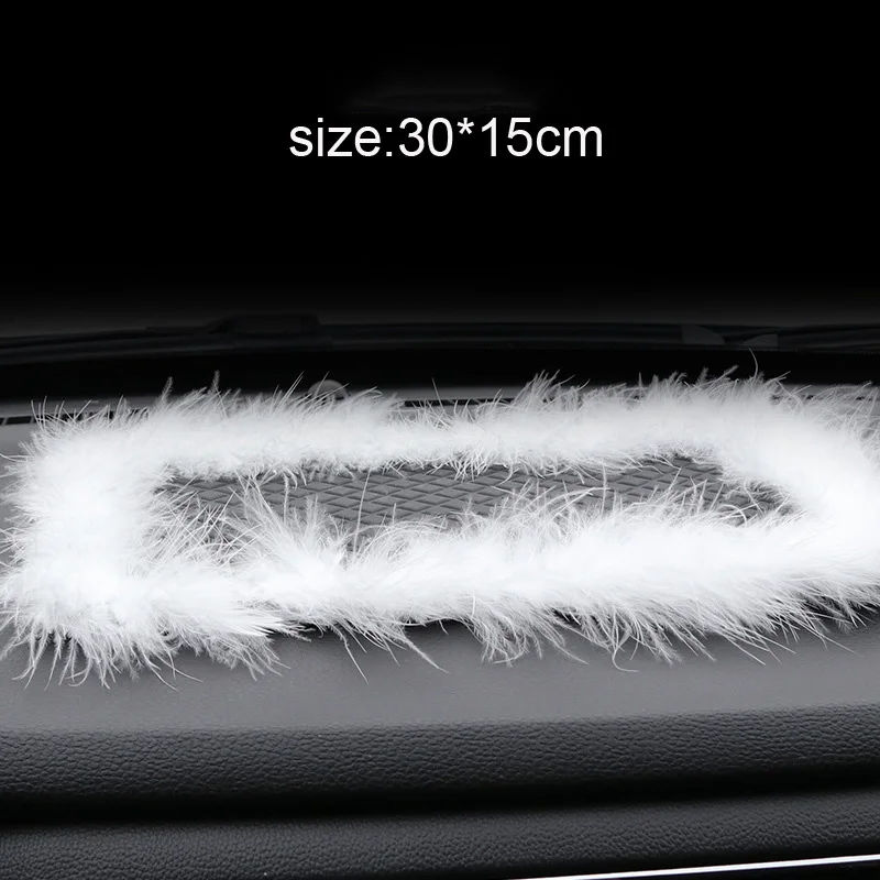 Car Non-Slip Mat Auto Silicone Interior Dashboard Phone Anti-Slip Storage Mat Pads Multi-function Car Decoration Silicone Mat - Color Name: L feather